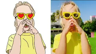 Chris and Mom 100 layers of Video games challenge | funny drawing meme