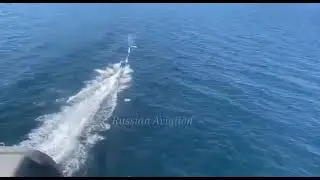 Ka-29 of the Russian AeroForce tries to destroy Ukrainian boat drone-with  off the coast of Crimea