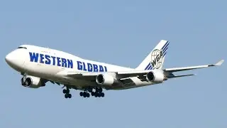 Western Global Airlines Boeing 747-446(BCF) N344KD Approach Yokota Air Base in JAPAN