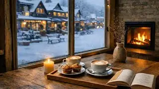 Cozy Winter Jazz & Coffee Shop Ambience • Smooth Jazz & Fireplace • Study & Relaxation