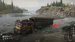 Logs to the Workers - Deliver to the Quarry | Long Logs | SnowRunner GamePlay