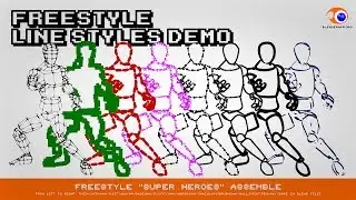 Blender Freestyle Line Styles Demo