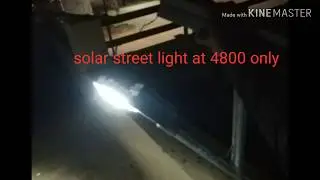 Solar street light all in one with stand and accessories night view