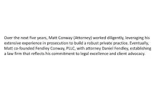 Matt Conway - Attorney - A Persuasive Representative - Kentucky