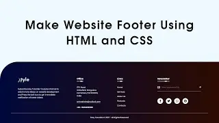 Learn To Design Flipkart Footer Page | Html & Css | For Beginners | CodeWithThakur