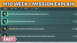 BGMI WEEK 1 M10 ROYAL PASS MISSION EXPLAIN IN HINDI | PUBG MOBILE M10 RP WEEK 1 MISSION EXPLAIN