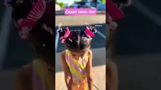 Crazy Hair Day 🤪#cupcake #hairstyle #toddlers #girlshairstyle #diy #daughter #littleangle #love