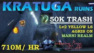 Kratuga Ruins 2023 | 710M/hr (Lv2 YS + Agris) | 270 AP Awakening Musa | Black Desert Online