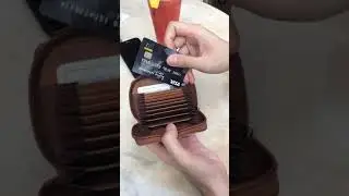 Genuine Leather Accordion Credit Card Holder