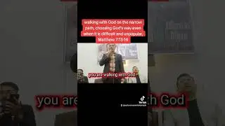 Walking with God on the narrow path choosing God's way even when it is difficult and unpopular, 