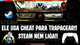 ⚠️ ESSE LADR&Atilde;O DO TEMPO USA CHEAT NA CARA DURA NO MK11 DA STEAM!! ⚠️