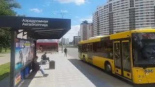 Общ.транспорт в Минск Мир.Как доехать.Bus trolleybus in Minsk World