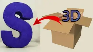 Big 3D letter S with cardboard | home decor craft ideas