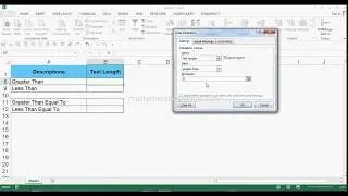 How to create Text Length Data Validation in MS Excel 2013