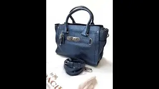 preloved coach swagger 27 metalic blue