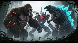 Kong & Godzilla vs. Robots: Jungle Alliance! Explorers witness epic Titan battle.