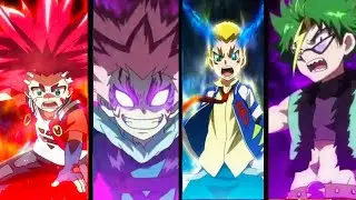 Aiga And Lean VS Drum And Silas - Beyblade Burst Sparking Episode 26