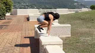 Kong vault (knee-high wall)