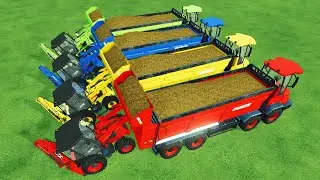 Trucks with Colors - Manure Loading with JCB Loaders - Farming Simulator 22