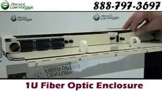 Rackmount 1U fiber optic cable and connector panel enclosure
