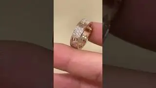 Custom Made Cartier Love Ring 18K Real Gold With Diamonds