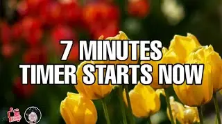 7 Minutes |  Yellow Color Flower Background | TIMER STARTS NOW