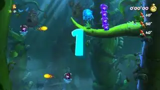 Rayman Legends Playthrough Part 52: Toad Road - Ray And The Beanstalk [Invaded - 100%]