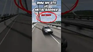 BeamNG Drive BMW M4 GTS Crash Test | 30&ndash;300 KM/H Metal Barrier Impact 💥 #beamngexperiments  #bmw