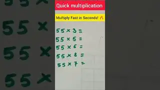 Amazing Multiplication Trick You Must Try! #MathTrick #vedicmaths  #MultiplicationHack #shorts