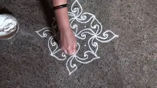 7 Dots Rangoli / Daily Easy simple rangoli design/ chukki rangoli/ಚುಕ್ಕಿ ರಂಗೋಲಿ
