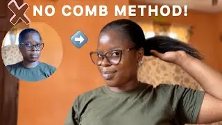 How I Switch Up My Relaxed Hair Low Ponytail | No Part to Side Part | Low Manipulation, No Breakage