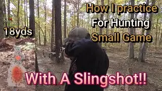 Как я тренируюсь охотиться на мелкую дичь с рогаткой!! #jackalopknives #slingshot