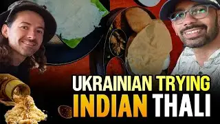 Ukrainian Guy Tries Indian Thali & Bamboo Biryani  | Exploring Bangalore with Eugene!