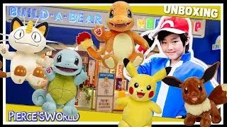 Постройте медведя Pokemon Meowth Pikachu Charmander Squirtle Eevee звучит Коммерческий обзор