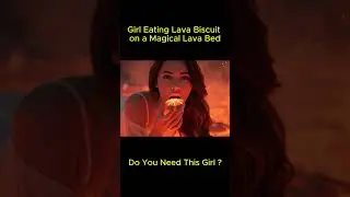 Relaxing ASMR | Girl Eating Lava Biscuit on a Magical Lava Bed 🔥✨ | Satisfying Sounds