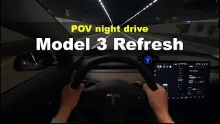 2022 Tesla Model 3 Long Range Refresh POV night drive