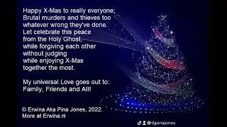 Merry Xmas and a Happy New Year! C  U on the flipside. Love Yourself: Coz You're worth it.