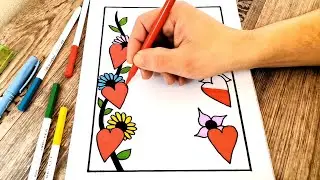 (651) Saint Valentine Border Design / Assignment Front Page Design / The Day of Love Decoration