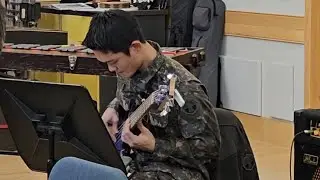 Spain jam bass solo at Camp Humphreys with 8th Army Band