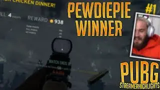 PEWDIEPIE SOLO WINS GAME!! - PUBG StreamerHighlights