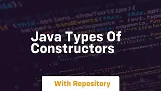 java types of constructors