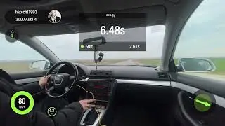 Audi A4B7 1.9TDi MT FWD 2005 STAGE-1. 0-100 acceleration