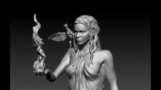 Zbrush - Sculpting | daenerys targaryen sculpting Zbrush | Realistic Female Sculpting for Beginners