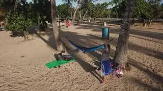Drone fly at Cerro Gordo Beach in Vega Alta Puerto Rico