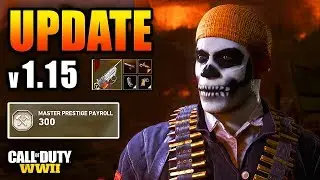 COD WW2 UPDATE 1.15 - Master Prestige Bonuses, NOOB TUBE BUFF, 4 Pistol Attachments + More!