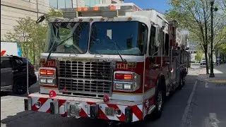 NRFD Rescue 4 Tower Ladder 11 Engine 21 responding