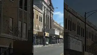 Congress Theater & Robin Williams Mural in Logan Square, Chicago, Illinois
