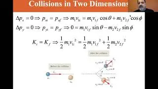 University Physics Lectures, Collisions in Two Dimensions