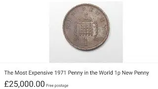 1971 1 New Penny Coin SELLING FOR &pound;25000
