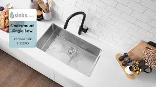 32 in Single Bowl Kitchen Sink, 16 Gauge Stainless Steel by Stylish&reg; S-323XG Ruby